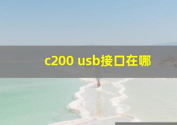 c200 usb接口在哪